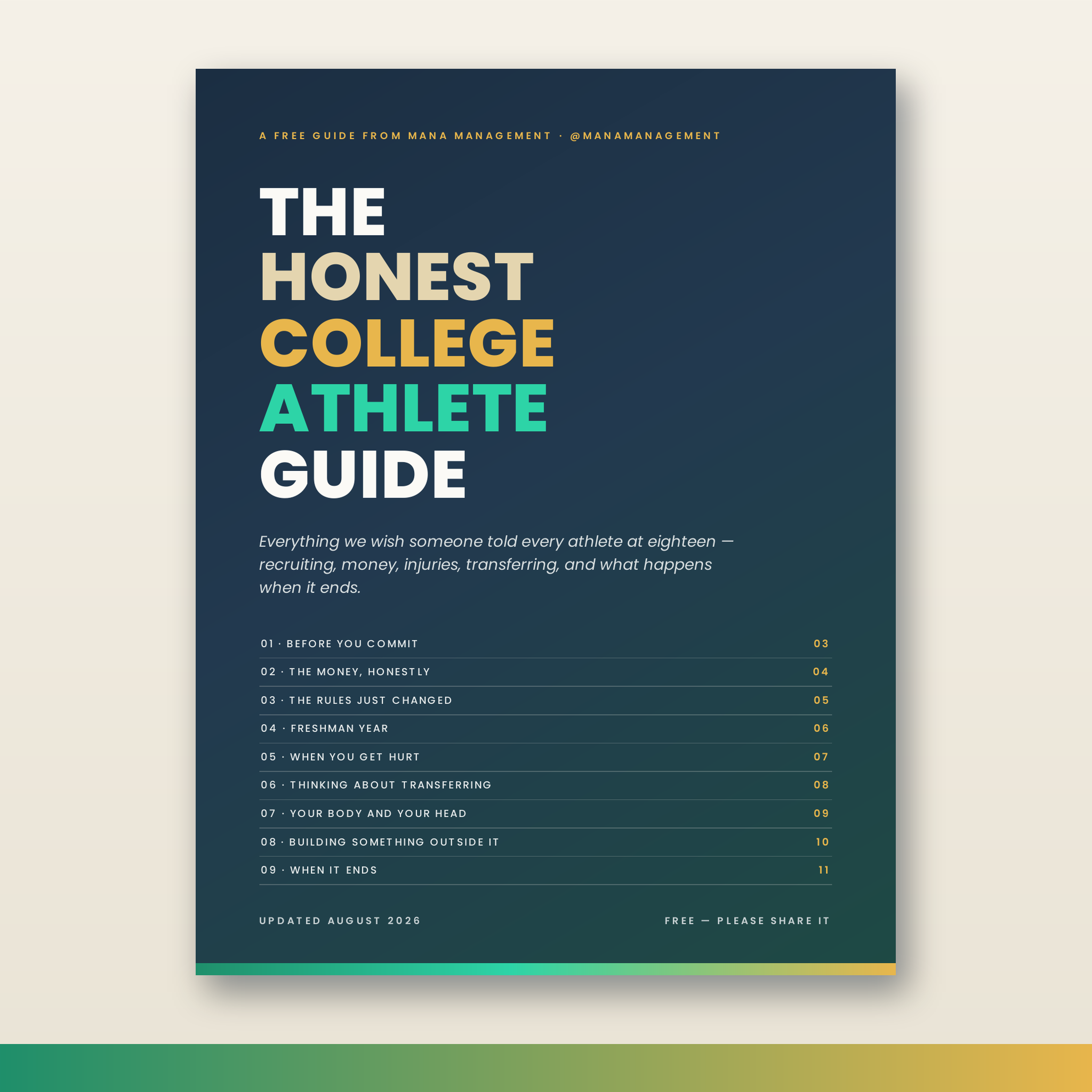 The Honest College Athlete Guide (Free)